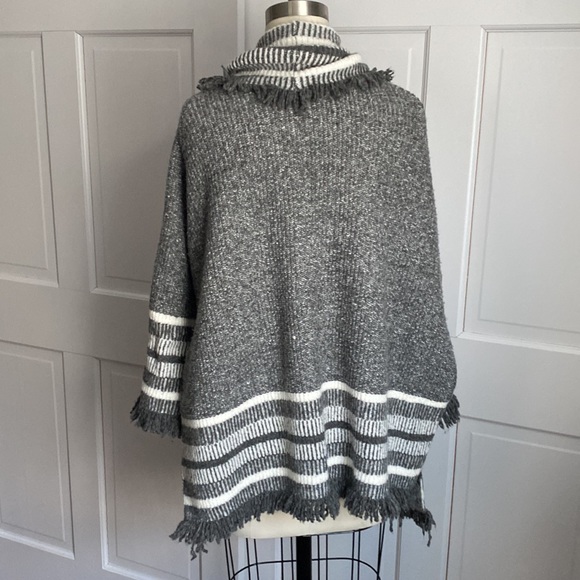 Anthropologie - Saturday Sunday - Shawl Sweater - Grey/White - Medium - Picture 5 of 7